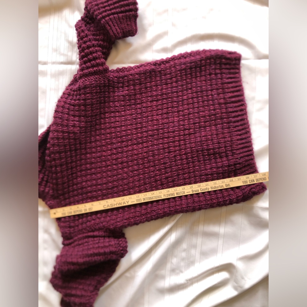 Ribbed Hand Knit Mock Neck Sweater - Picture 6 of 8